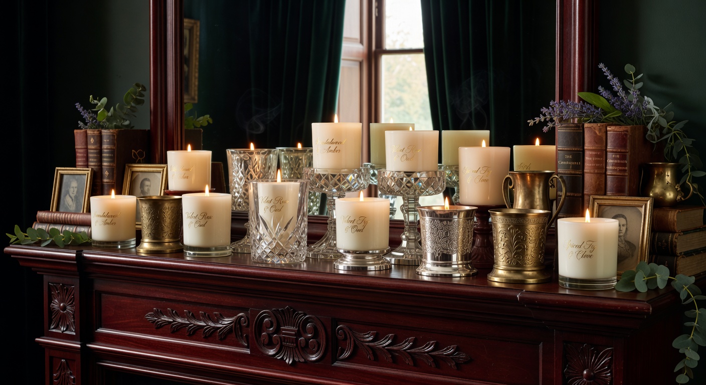Velas Aromáticas con Portavelas